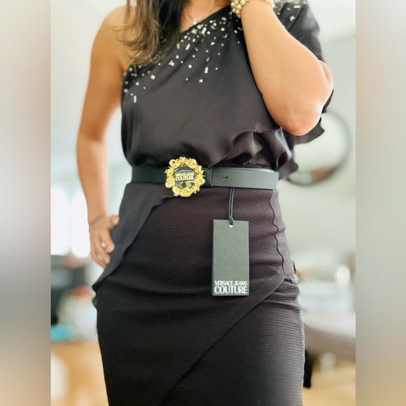 NWT Versace Belt in Black Gold Size 75-90 - Picture 2 of 16